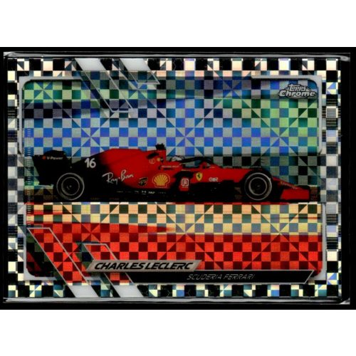 2021 Topps Chrome Formula 1 Racing Checker Flag #106 Charles Leclerc