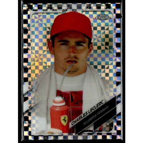 2021 Topps Chrome Formula 1 Racing Checker Flag #32 Charles Leclerc