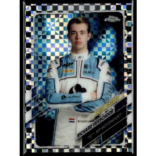 2021 Topps Chrome Formula 1 Racing Checker Flag #63 Richard Verschoor