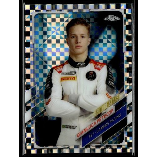 2021 Topps Chrome Formula 1 Racing Checker Flag #65 Gianluca Petecof