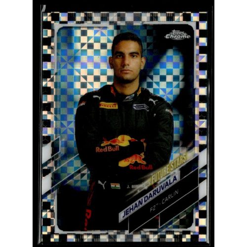 2021 Topps Chrome Formula 1 Racing Checker Flag #67 Jehan Daruvala