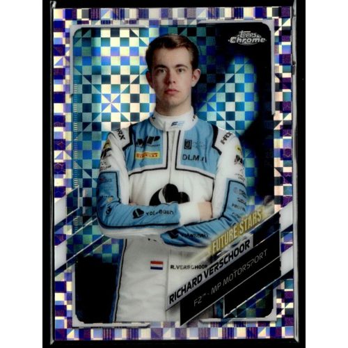 2021 Topps Chrome Formula 1 Racing Purple Checker Flag #63 Richard Verschoor 125/199