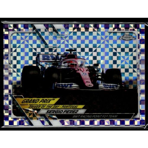 2021 Topps Chrome Formula 1 Racing Purple Checker Flag #160 Sergio Perez 107/199