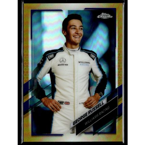 2021 Topps Chrome Formula 1 Racing Gold/Purple Refractor #19 George Russell