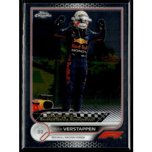 2022 Topps Chrome Formula 1 Racing GRAND PRIX WINNERS #152 Max Verstappen