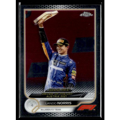 2022 Topps Chrome Formula 1 Racing GRAND PRIX DRIVER OF THE DAY #181 Lando Norris