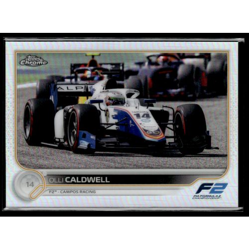 2022 Topps Chrome Formula 1 Racing F2 CARS Refractor #141 Olli Caldwell