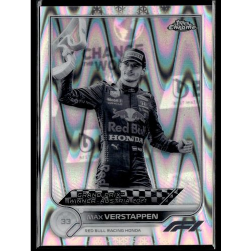 2022 Topps Chrome Formula 1 Racing Black & White RayWave Refractor #159 Max Verstappen