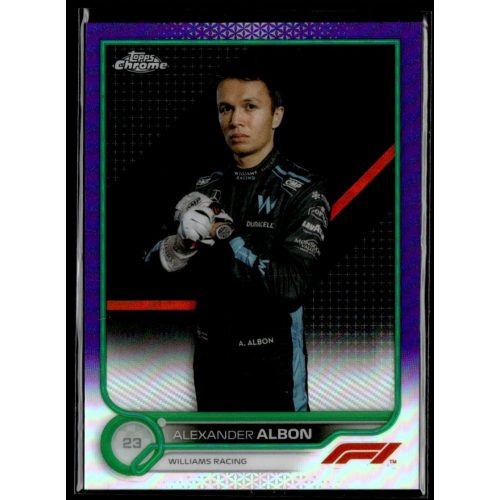 2022 Topps Chrome Formula 1 Racing Purple/Green Refractor #54 Alexander Albon