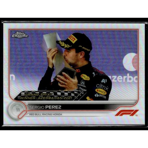 2022 Topps Chrome Formula 1 Refractor GRAND PRIX WINNERS #156 Sergio Perez