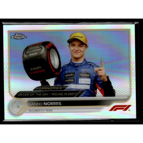 2022 Topps Chrome Formula 1 Refractor GRAND PRIX DRIVER OF THE DAY #186 Lando Norris