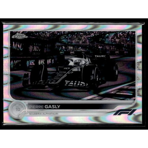 2022 Topps Chrome Formula 1 Black and White RayWave Refractors F1 DRIVERS #46 Pierre Gasly