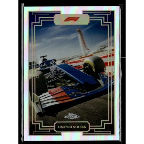 2022 Topps Chrome Formula 1 Art du Grand Prix  #ADGPC-US Formula 1 United States Grand Prix