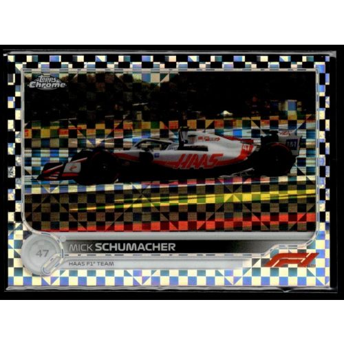 2022 Topps Chrome Formula 1 Checker Flag Refractors F1 DRIVERS #127 Mick Schumacher