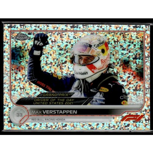 2022 Topps Chrome Formula 1 Mini Diamond Refractors GRAND PRIX DRIVER OF THE DAY #188 Max Verstappen 071/299