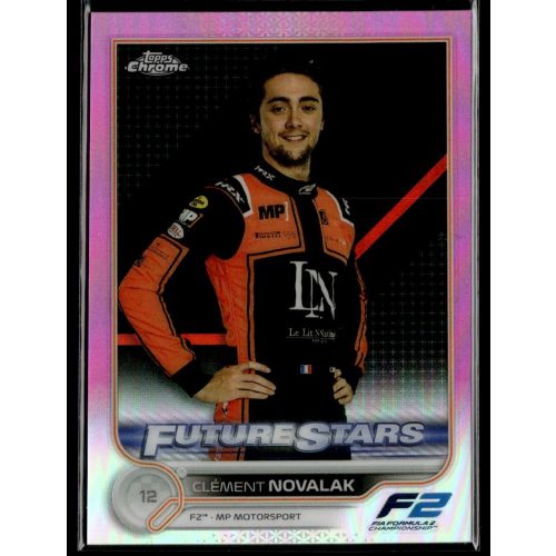 2022 Topps Chrome Formula 1 Pink Refractors Future Stars #88 Clément Novalak 09/75