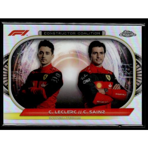 2022 Topps Chrome Formula 1 Constructors Coalition  #CC-SF Carlos Sainz/Charles Leclerc