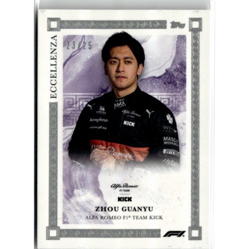 2023 Topps Eccellenza Formula 1 Purple  #ZG Zhou Guanyu 23/25