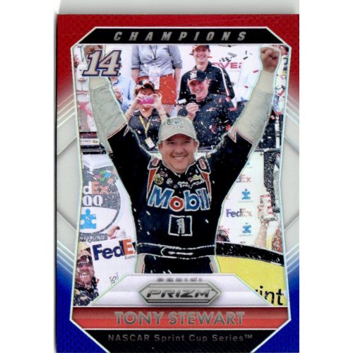 2016 Panini Prizm Prizms Red White and Blue CHAMPIONS #67 Tony Stewart