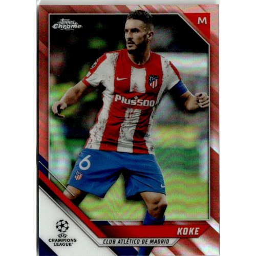 2021-22 Topps Chrome UEFA Champions League Red #51 Koke 10/10