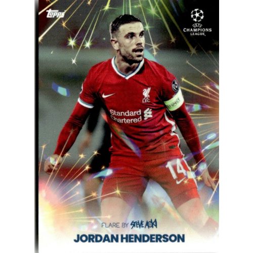 2021 Topps Football Festival by Steve Aoki UEFA Champions League Flare #JH Jordan Henderson