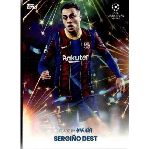 2021 Topps Football Festival by Steve Aoki UEFA Champions League Flare #SD Sergi?o Dest 