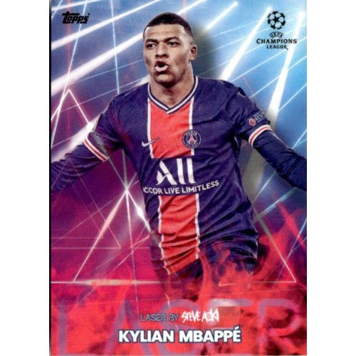 2021 Topps Football Festival by Steve Aoki UEFA Champions League Laser #KM Kylian Mbappe