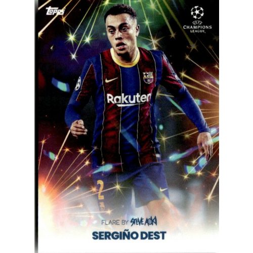 2021 Topps Football Festival by Steve Aoki UEFA Champions League Flare #SD Sergi?o Dest 