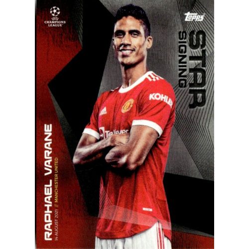 2021 Topps UEFA Champions League Summer Signings Star Signing #RV Raphael Varane