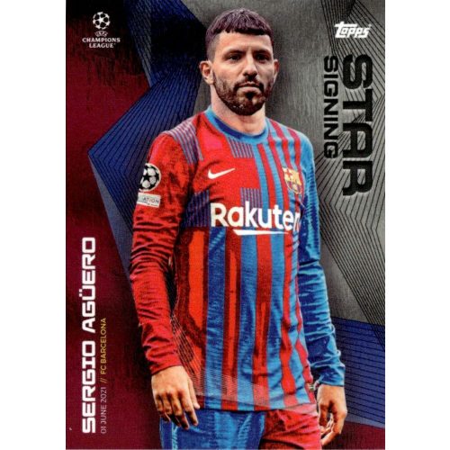 2021 Topps UEFA Champions League Summer Signings Star Signing #SA Sergio Agüero