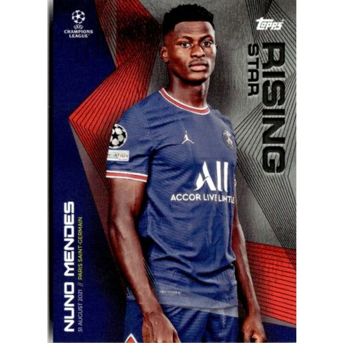 2021 Topps UEFA Champions League Summer Signings Rising Star #NM Nuno Mendes