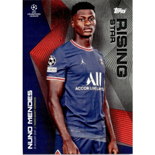 2021 Topps UEFA Champions League Summer Signings Rising Star #NM Nuno Mendes