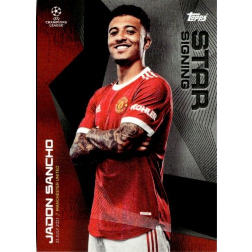 2021 Topps UEFA Champions League Summer Signings Star Signing #JS Jadon Sancho