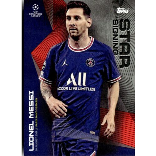 2021 Topps UEFA Champions League Summer Signings Star Signing #LM Lionel Messi