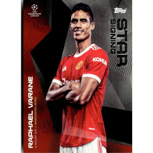 2021 Topps UEFA Champions League Summer Signings Star Signing #RV Raphael Varane