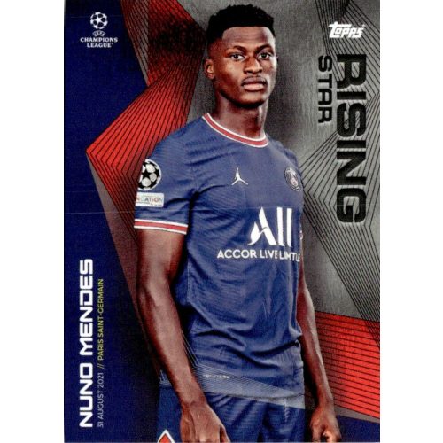 2021 Topps UEFA Champions League Summer Signings Rising Star #NM Nuno Mendes