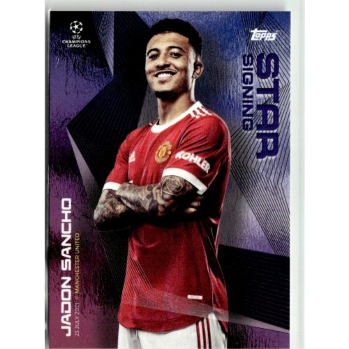 2021 Topps UEFA Champions League Summer Signings Purple Star Signing #JS Jadon Sancho 21/25