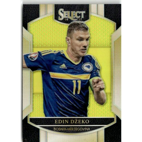 2016-17 Panini Select Terrace Neon Yellow Prizm #43 Edin Dzeko 010/125