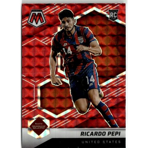 2018-19 Panini Mosaic Road to FIFA World Cup Mosaic Red Refractor #99 Ricardo Pepi 