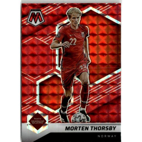 2018-19 Panini Mosaic Road to FIFA World Cup Mosaic Red Refractor #57 Morten Thorsby 