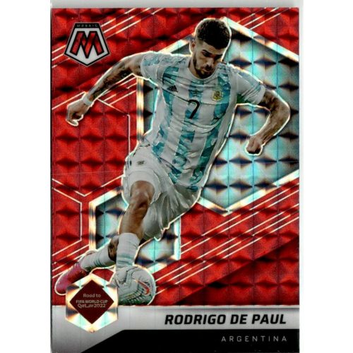 2018-19 Panini Mosaic Road to FIFA World Cup Mosaic Red Refractor #15 Rodrigo de Paul 