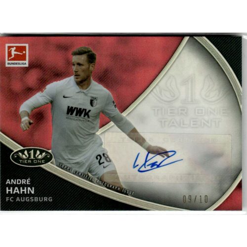 2020-21 Topps Tier One Bundesliga  Talent Autographs Red  #TT-AH André Hahn 09/10