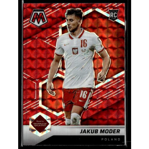 2021 Panini Mosaic Road to FIFA World Cup RED Mosaic Refractor #48 Jakub Moder