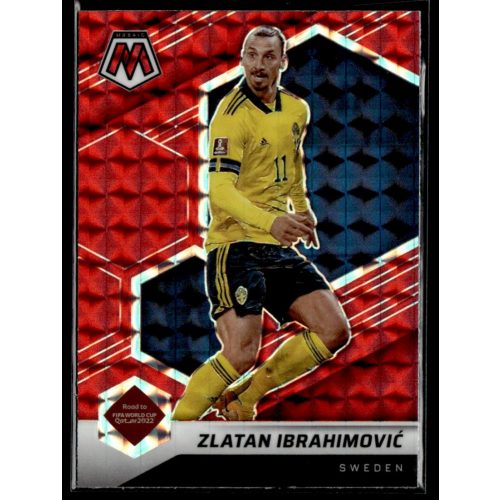 2021 Panini Mosaic Road to FIFA World Cup RED Mosaic Refractor #90 Zlatan Ibrahimovic