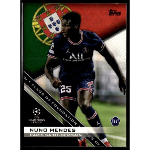 2021 Topps UEFA Champions League Flags of Foundation #FF-10 Nuno Mendes