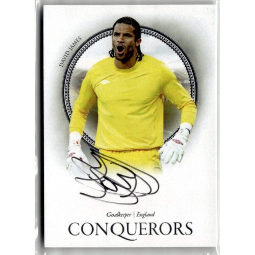 2021 Futera Unique World Football CONQUERORS - Autographs #ACQ18 David James 03/07