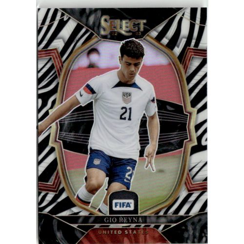 2022 Select FIFA Terrace - Zebra Prizm #62 Gio Reyna 22/25