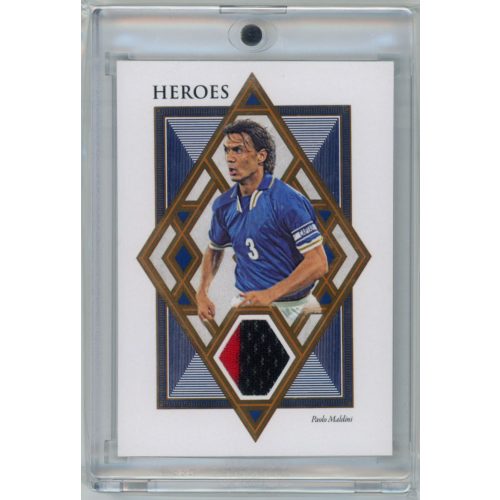 2021 Futera Unique World Football Heroes Relics - Sapphire #HRM09 Paolo Maldini 04/15