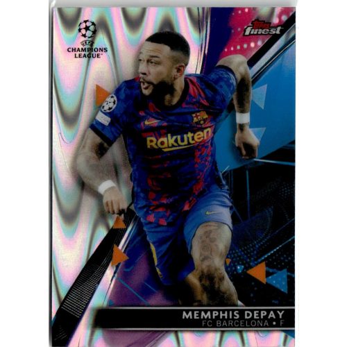 2021 Topps Finest UEFA Champions League Ray Wave Refractor #15 Memphis Depay 103/199