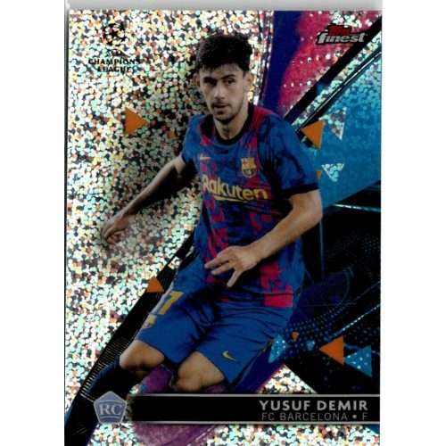 2021 Topps Finest UEFA Champions League Speckle Refractor #98 Yusuf Demir 157/175